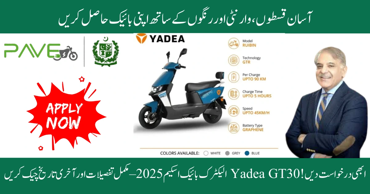 Yadea GT30 E-Bike Scheme 2025