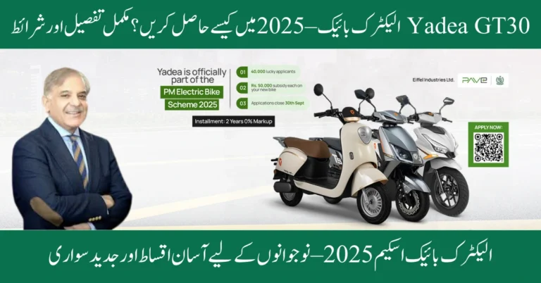 Yadea GT30 Electric Bike Scheme 2025
